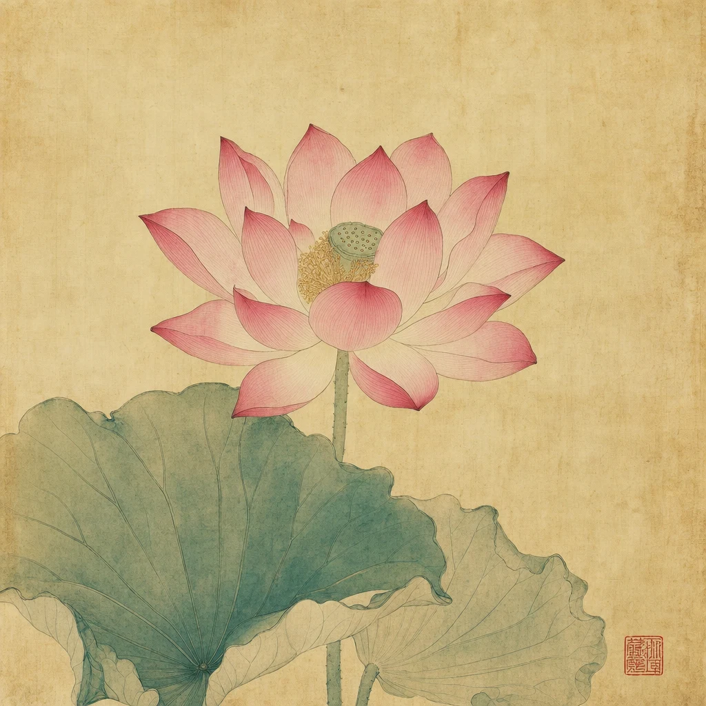 Lotus rose, symbole d'équilibre