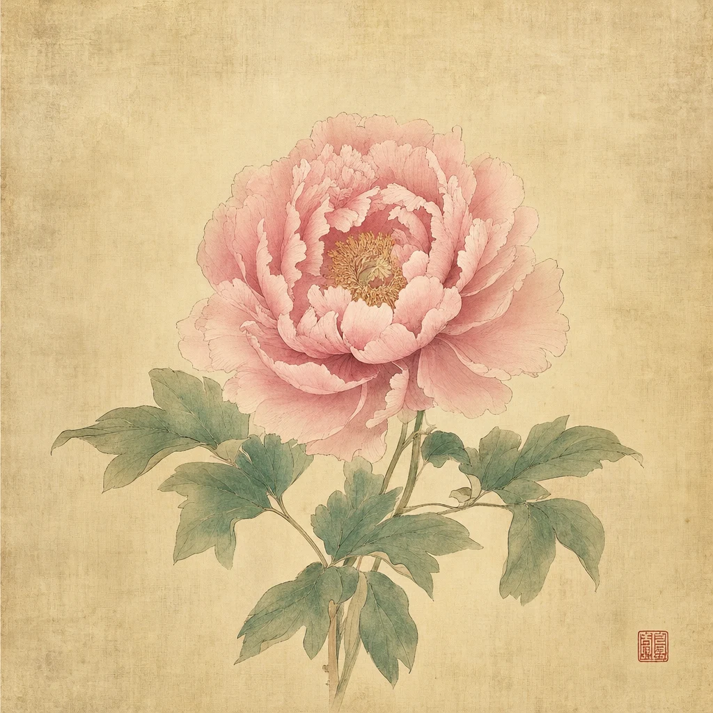 Pivoine rose